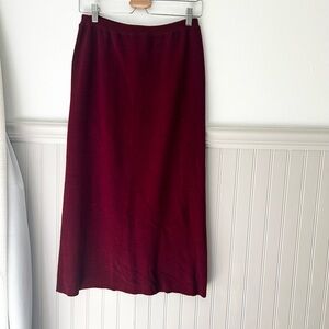 Vintage Merind Wool Blend Jessica Holbrook Small Chic Wine Skirt